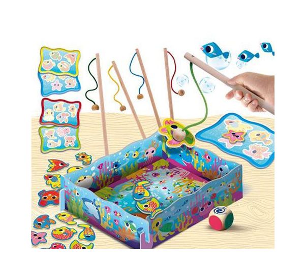 Montessori baby fa mágneses horgászós játék