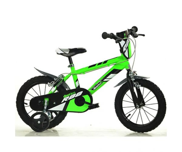 Mountain Bike R88 verde-negru bicicletă pentru copii, mărimea 14 - bicicletă Dino Bikes
