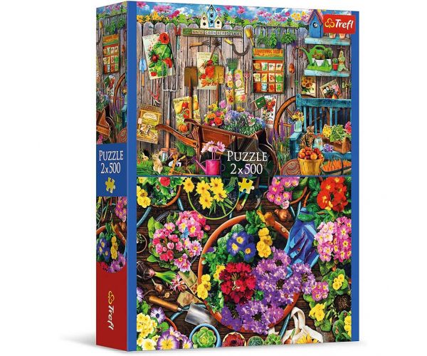 Muncă în grădină 2x500 piese puzzle - Trefl