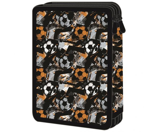 Must: Penar umplut, cu două etaje, cu imprimeu de fotbal, 15x5x21 cm