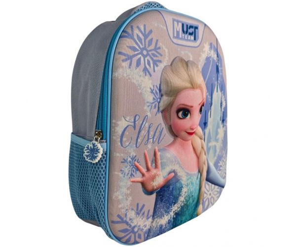Must: rucsac rotunjit pentru grădiniță, cu imprimeu 3D Frozen, 26 x 10 x 32 cm