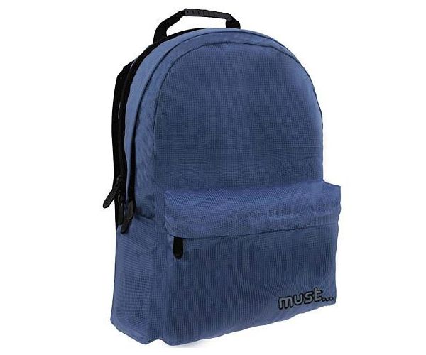 Must: Sötétkék Monochrome RipStop iskolatáska, hátizsák 32x17x42cm