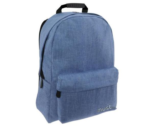 Must: Kék Monochrome Jeans iskolatáska, hátizsák 32x17x42cm