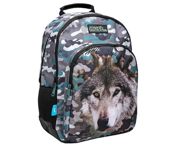 Must... Animal Planet lup design rucsac, ghiozdan 33x16x45cm