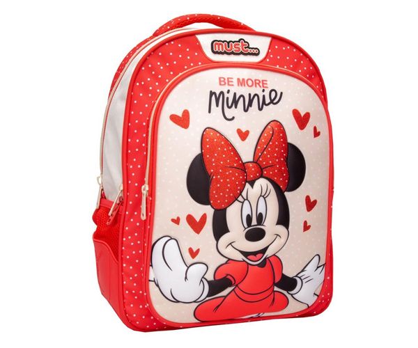 Must: Be more Minnie Mouse rucsac, ghiozdan roșu 32x18x43cm