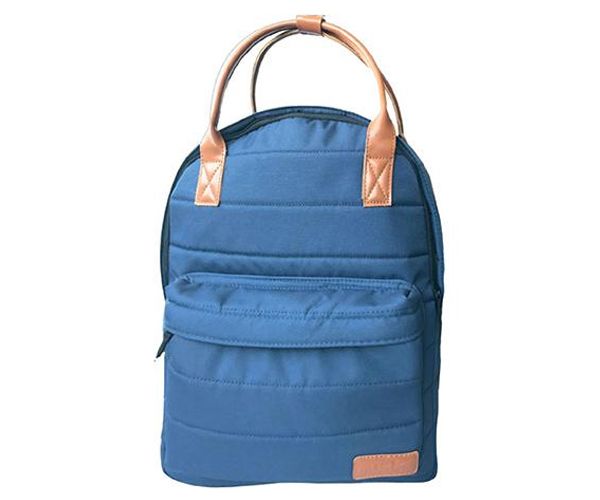 Must: Kék lekerekített iskolatáska, hátizsák 40x30x12cm