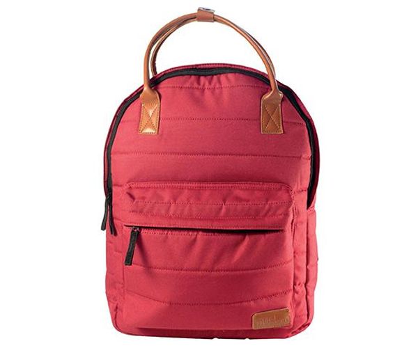 Must: Geantă de scoala rotunjita rosie, rucsac 40x30x12cm