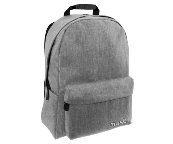 Must: Szürke Monochrome Jeans iskolatáska, hátizsák 32x17x42cm