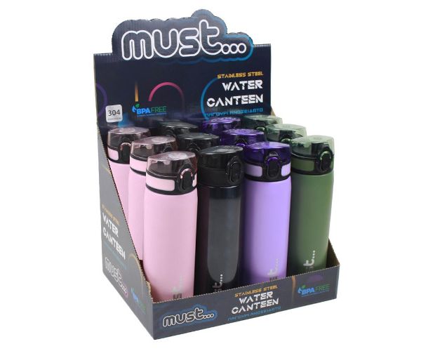 Must: Oţel inoxidabil sticlă pentru apă mai multe variante 600ml 1 bucată