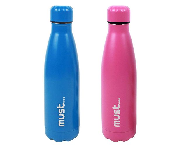Must... Pereți dubli sticlă pentru apă metal 500ml în două variante