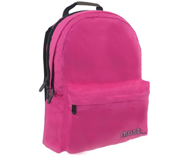 Must: Pink Monochrome RipStop iskolatáska, hátizsák 32x17x42cm
