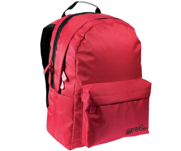 Must: Roșu Monochrome RipStop rucsac, ghiozdan 32x17x42cm