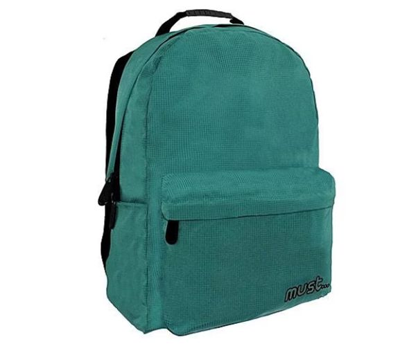 Must: Zöld Monochrome RipStop iskolatáska, hátizsák 32x17x42cm