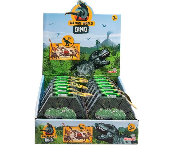 Nature World Dino - Set de 6 dinozauri în cutie mică - Simba Toys