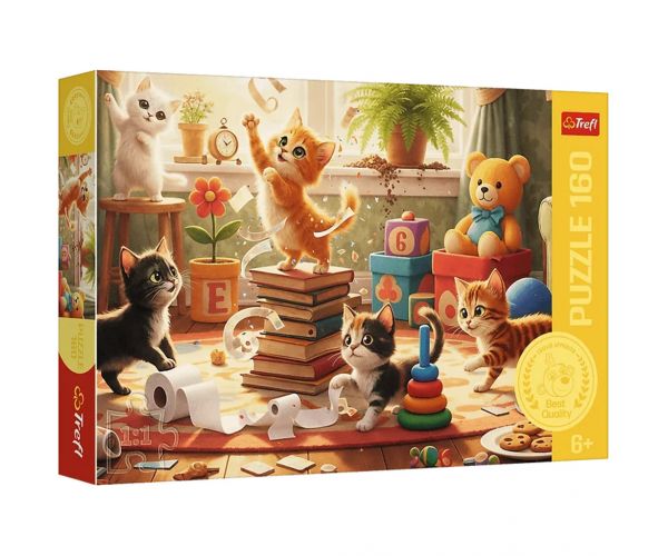Năzdrăvăniile pisicii — puzzle de 160 de piese - Trefl