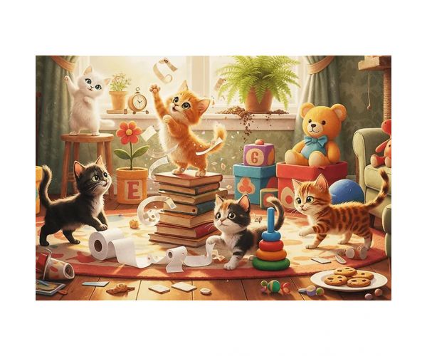 Năzdrăvăniile pisicii — puzzle de 160 de piese - Trefl