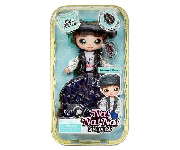 Na! Na! Na! Surprise: 2 az 1-ben Glam Metallic meglepetés divatbaba pénztárcával - Maxwell Dane