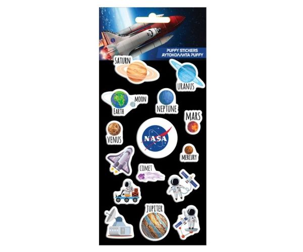 NASA 3D Puffy Stickers set 10x22cm