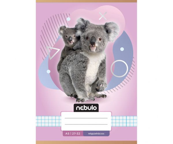 Nebulo: Caiet cu pătrățele cu model de koala A/5 27-32