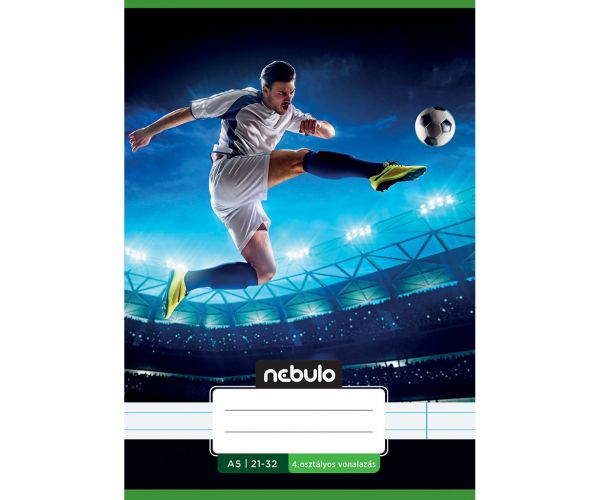 Nebulo: Caiet dictando pentru clasa a 4-a cu model de fotbal A/5 21-32