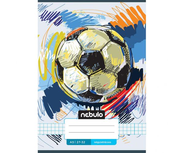 Nebulo: Caiet dictando pentru clasa a 4-a cu model de minge de fotbal A/5 27-32