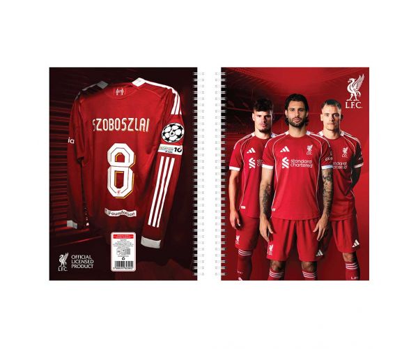 Nebulo: Liverpool caiet spiralat cu pătrățele, 70 de foi, A4, 1 buc.