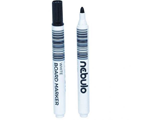 Nebulo: WhiteBoard marker kúpos hegyű táblafilc fekete színben