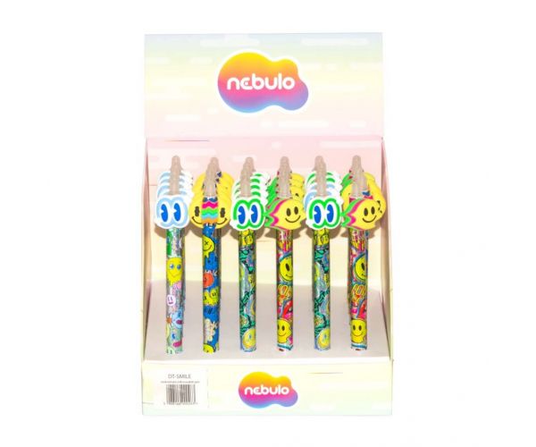 Nebulo: Smile nyomógombos radírozható zseléstoll többféle 1db