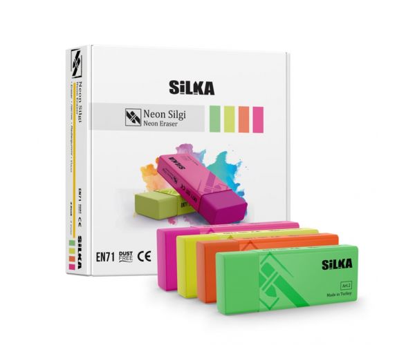 Nebulo: Radieră Silka - culori neon 1 buc.