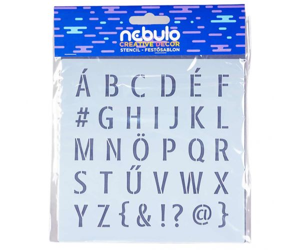 Nebulo: Șablon din plastic pentru litere