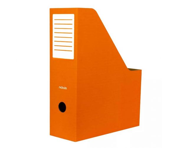 Nebulo: clemă pliabilă pentru dosare, 80 mm, din carton, portocalie