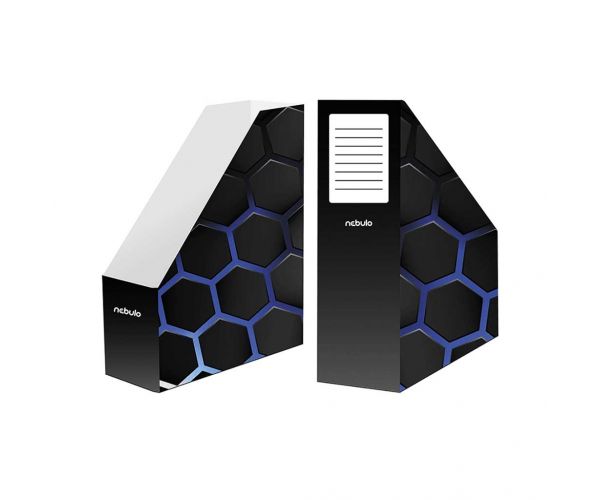 Nebulo: husă pliabilă din hârtie pentru documente, cu model geometric în degrade
