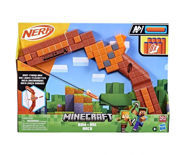 Nerf: Arc cu săgeți din burete Minecraft - Hasbro