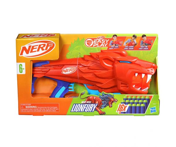 Nerf: Lionfury lansator de burete cu 16 proiectile - Hasbro