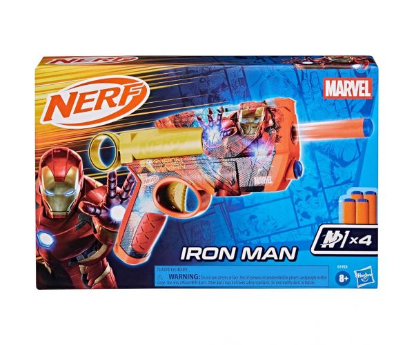 Nerf: Marvel Omul de Fier - armă care trage proiectile din spumă - Hasbro