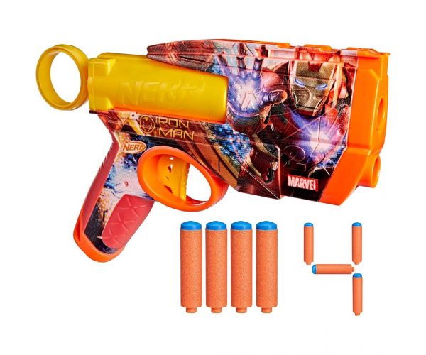 Nerf: Marvel Omul de Fier - armă care trage proiectile din spumă - Hasbro