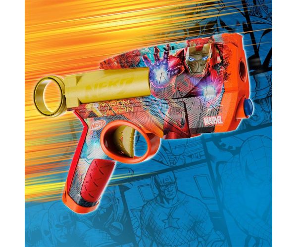 Nerf: Marvel Omul de Fier - armă care trage proiectile din spumă - Hasbro