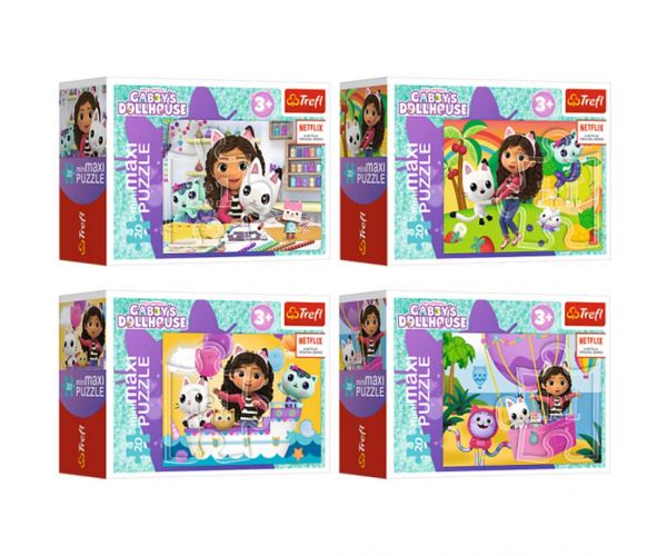 Netflix: Casa de Păpuși Gabi puzzle mini de 54 de piese în patru variante 1 buc.