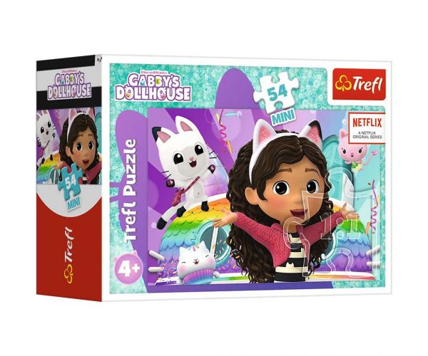 Netflix: Casa de păpuși Gabi puzzle mini de 54 de piese în mai multe variante 1 buc.