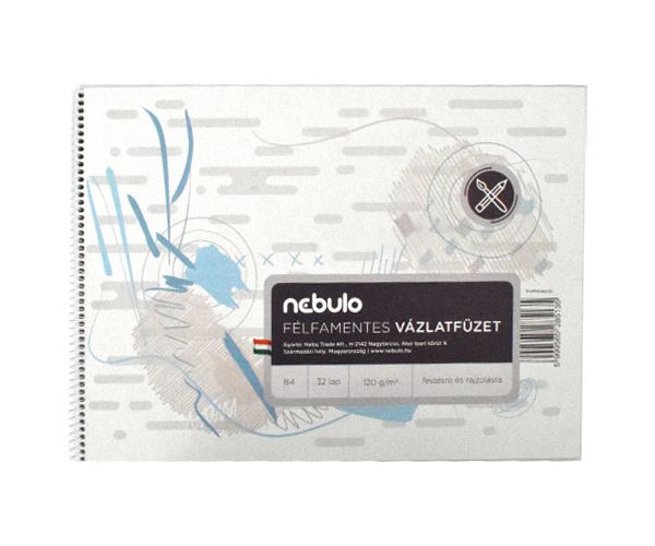 Nebulo: caiet spirală pentru schițe B4 32 file