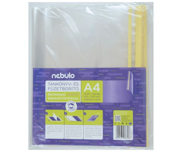 Nebulo: Füzetborító A/4-es 10db-os öntapadós sima fóliába