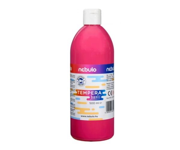 Nebulo: tempera lichidă 500ml culoarea roz în sticlă