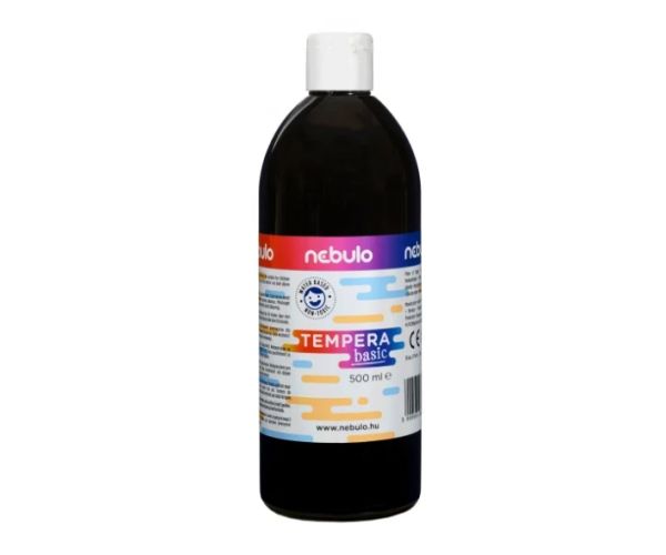 Nebulo: tempera lichidă de culoarea neagră 500ml în sticlă