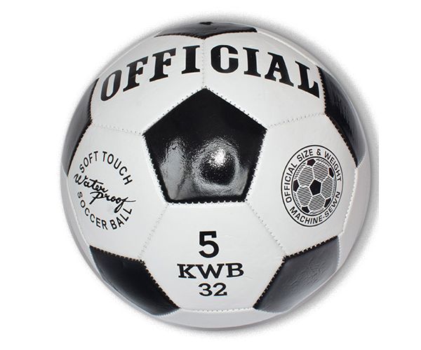 Negru-alb minge de fotbal imitaţie de piele 23cm