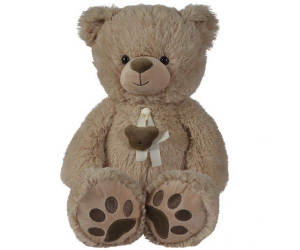 Nicotoy: Ursuleț de pluș maro cu panglică bej, 55 cm - Simba Toys