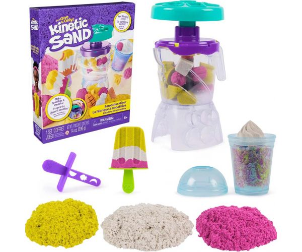 Nisip kinetic: Mixer pentru prepararea smoothie-urilor cu 396g plastilină din nisip - Spin Master