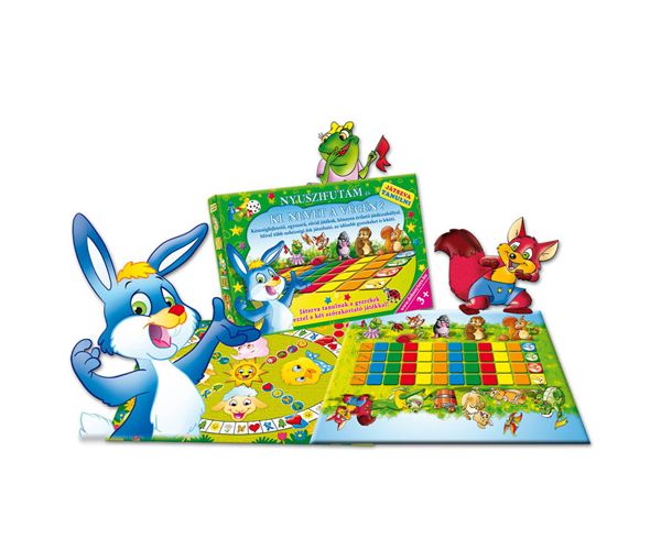 Nyuszifutam és "Ki nevet a végén" készségfejlesztő társasjáték - D-Toys