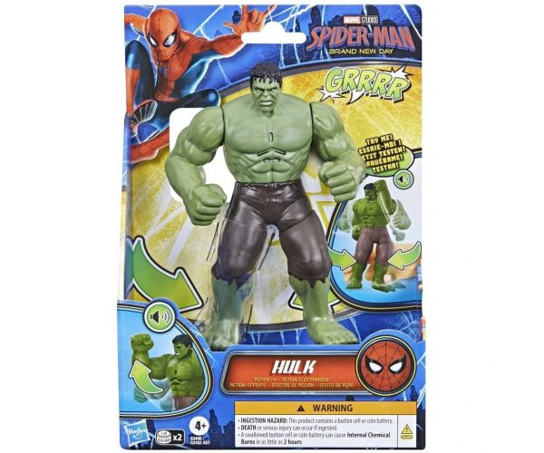 Omul Păianjen Zi complet nouă: Figurină de acțiune Hulk cu sunet 15cm - Hasbro