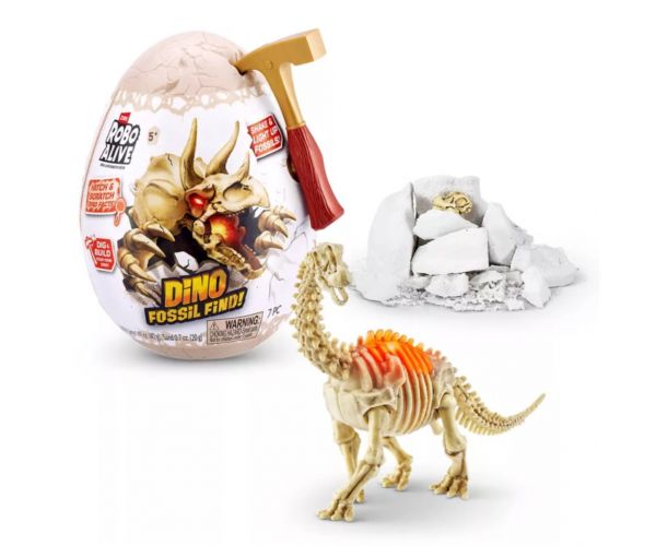 Ou surpriză mini fosilă de dinozaur Robo Alive, mai multe variante, 1 buc.