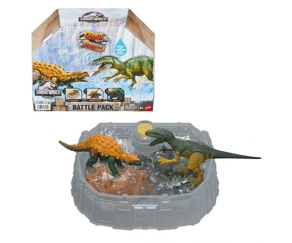 Pachet Jurassic World: Dino Reveal Battle cu 2 dinozauri – Mattel